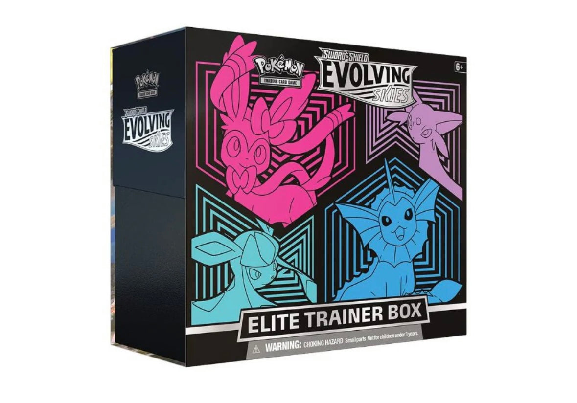 Pokémon TCG S&S Evolving Skies Elite Trainer Box (Espeon, Glaceon, Sylveon, Vaporeon)