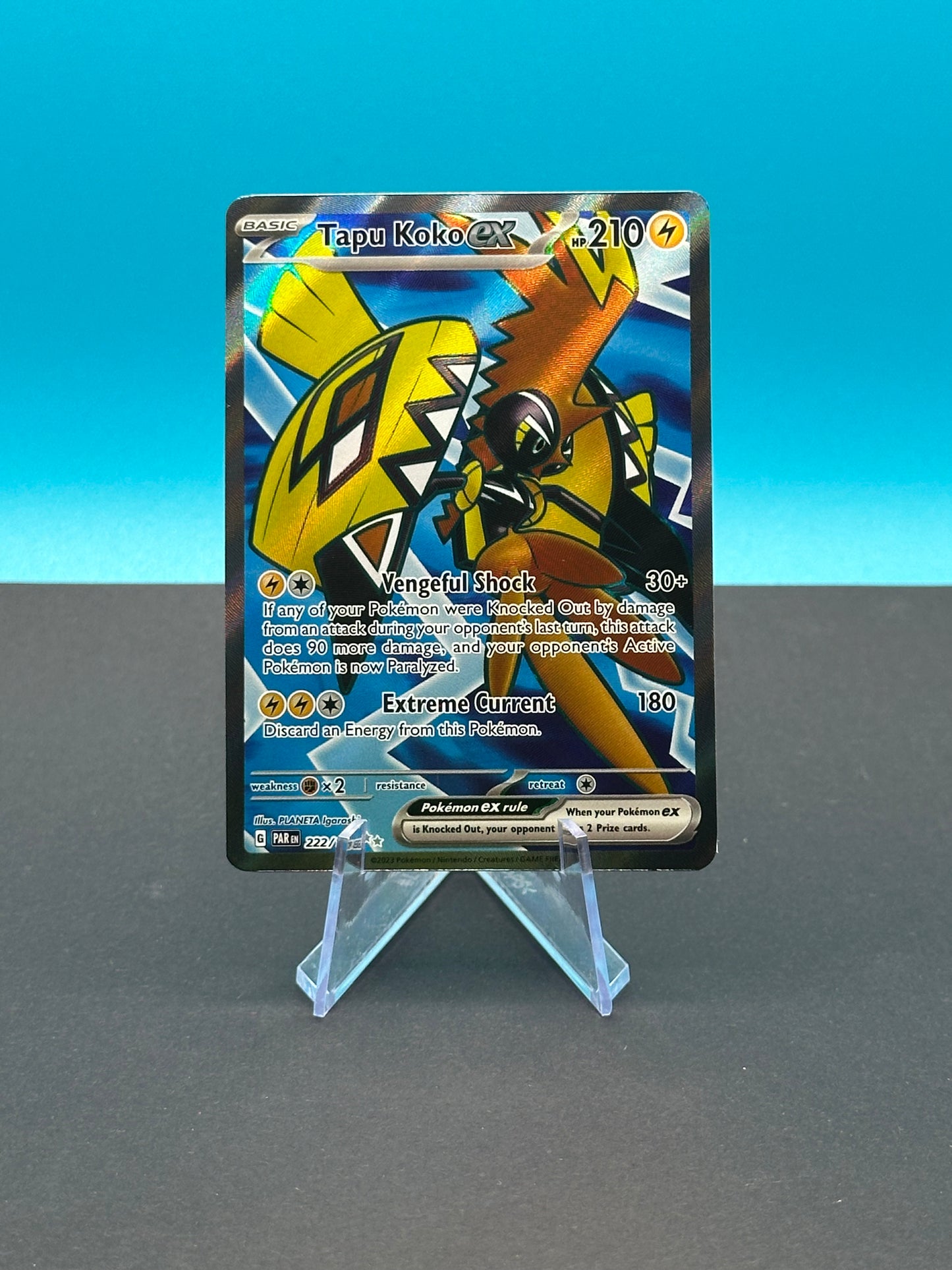 Pokémon S&V Paradox Rift: Tapu Koko ex 222/182