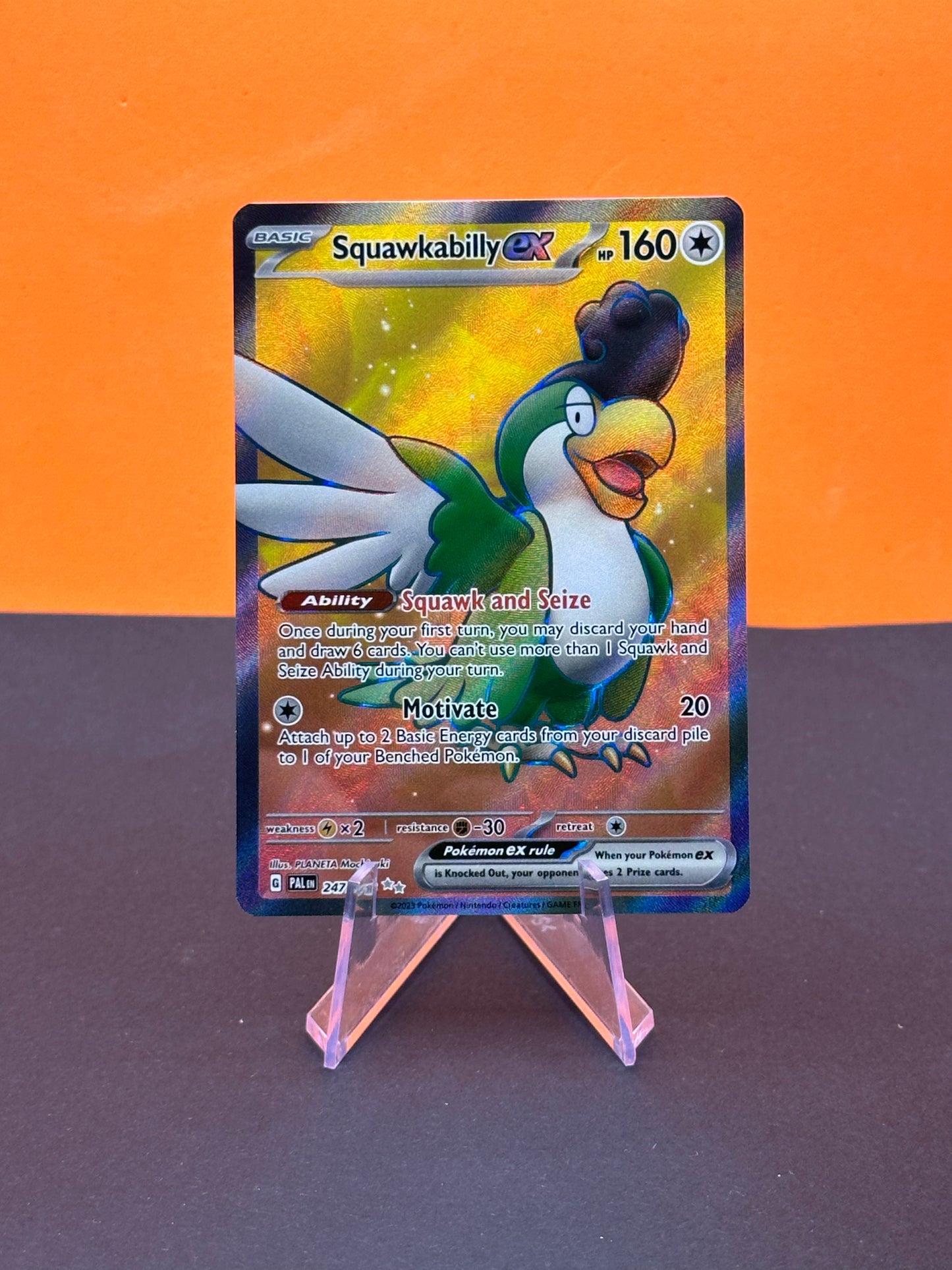 Pokémon S&V Paldea Evolved: Squawkabilly Ex 247/193 (Ultra Rare)