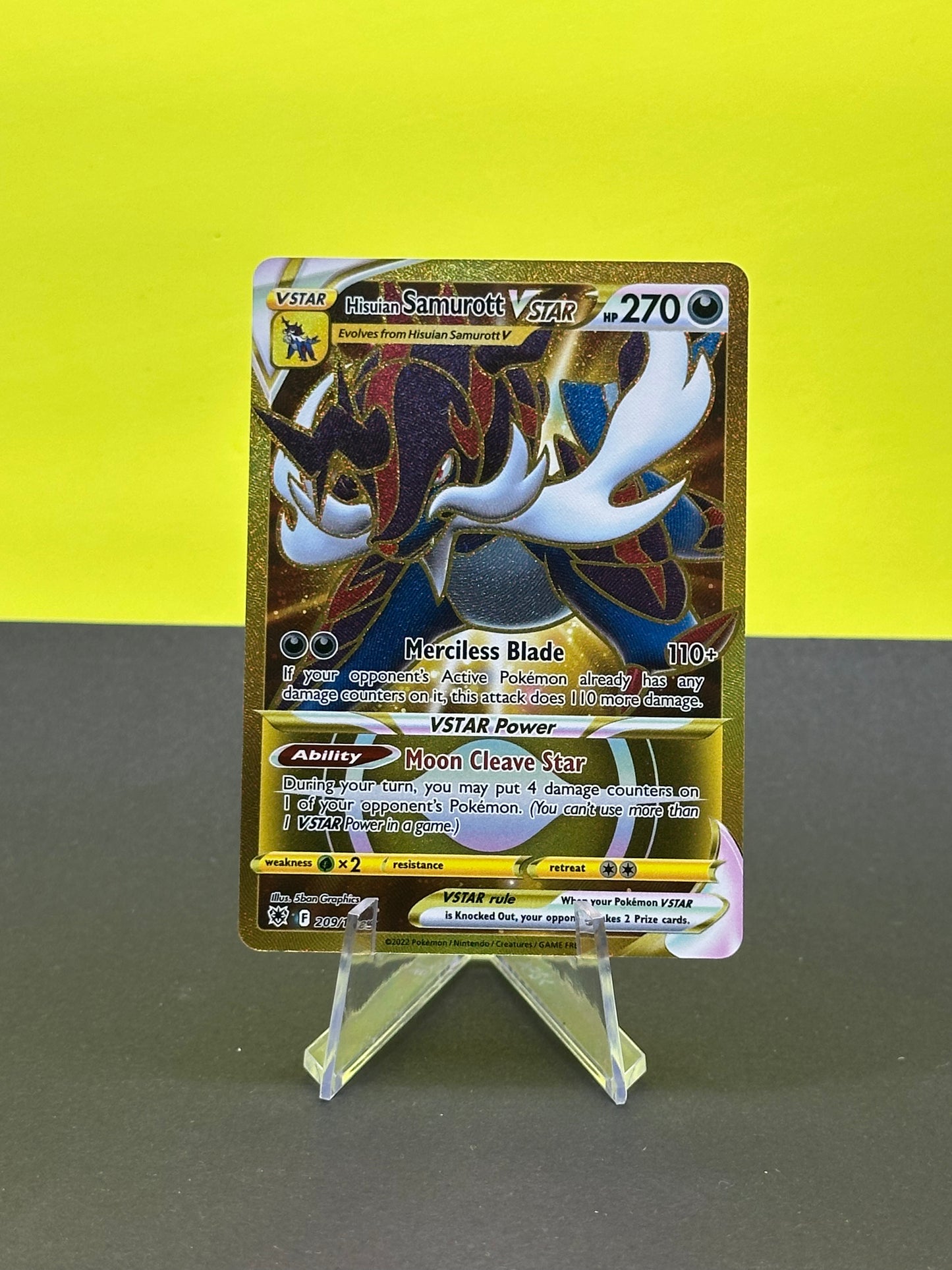 Pokémon SWSH: Astral Radiance Hisuian Samurott VStar 209/189