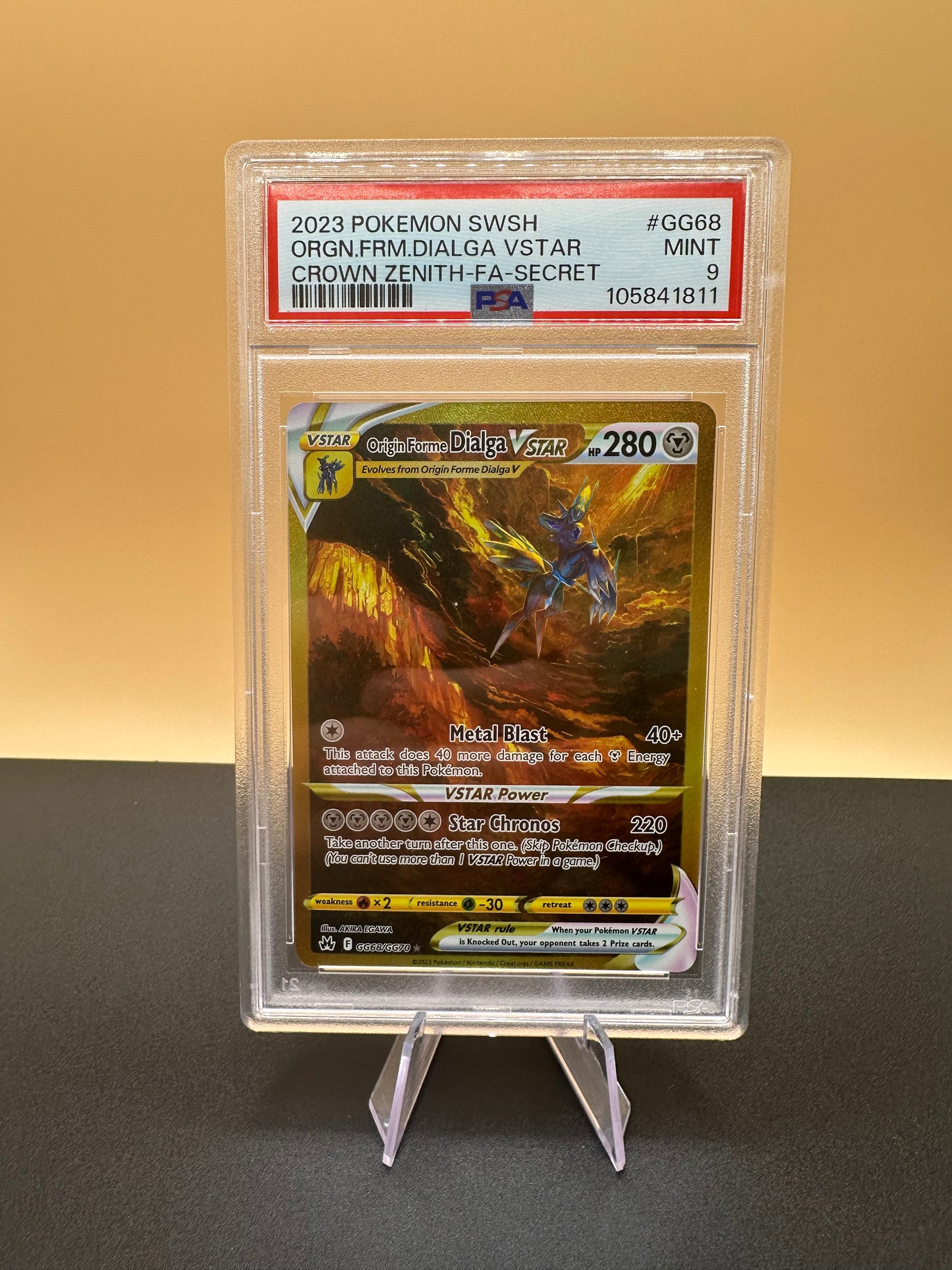 Pokémon TCG Crown Zenith: Origin Forme Dialga VSTAR (PSA MINT 9)