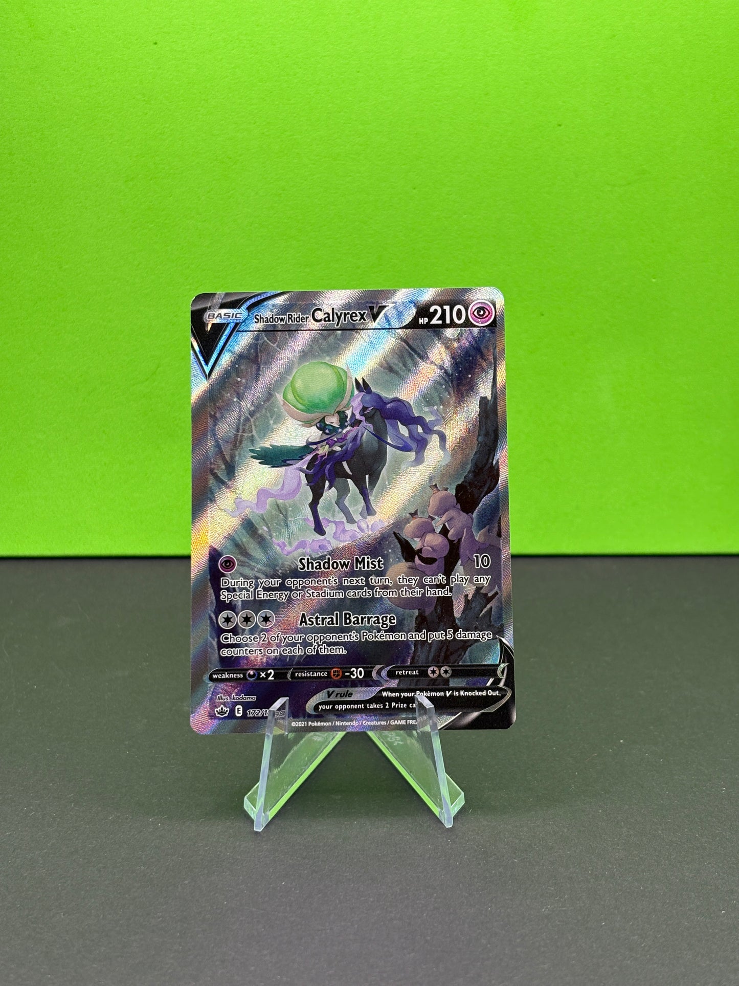 Pokémon TCG SWSH Chilling Reign: Shadow Rider Calyrex V