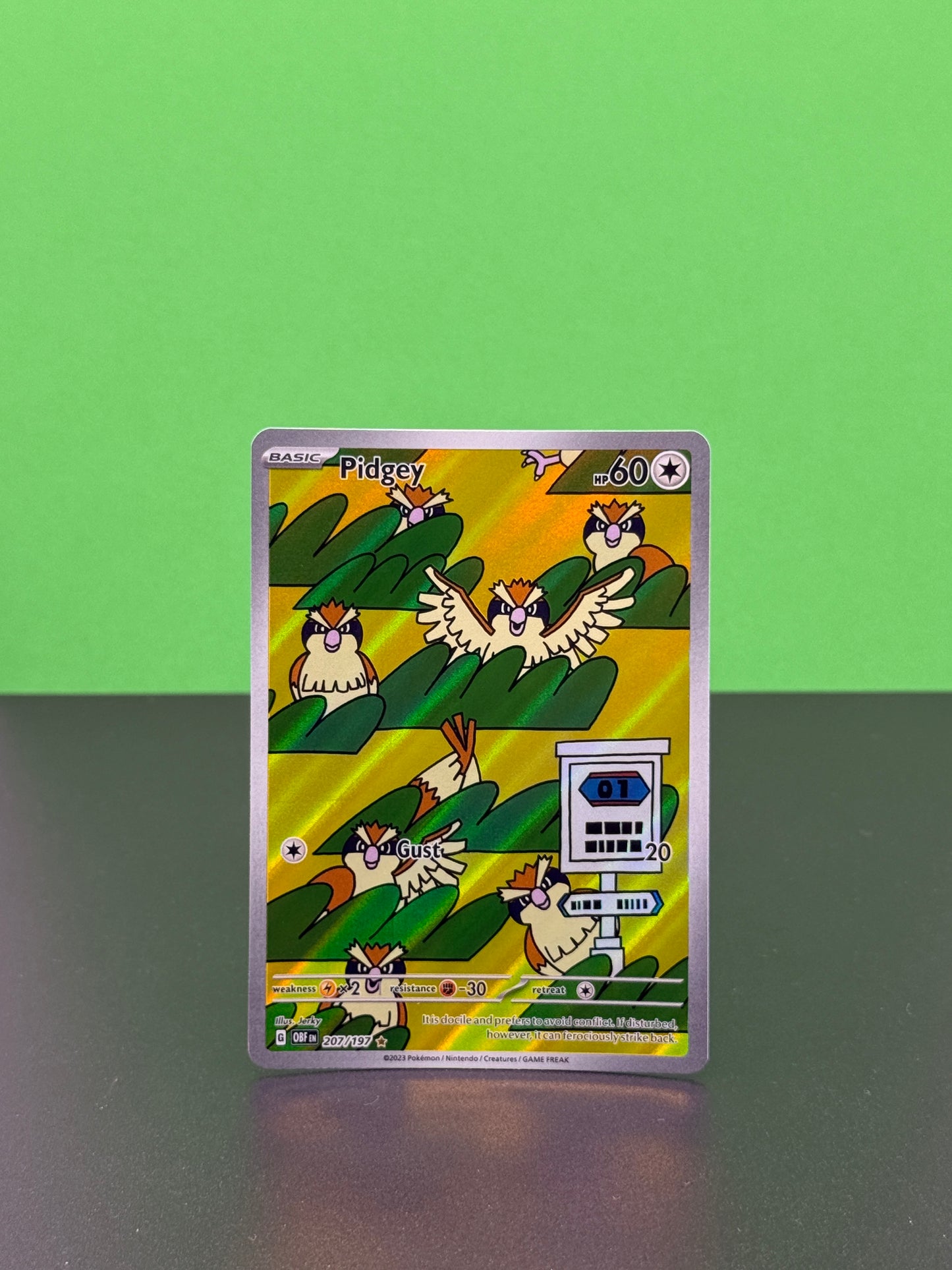 Pokémon TCG S&V Obsidian Flames: Pidgey 207/197 (Illustration Rare)