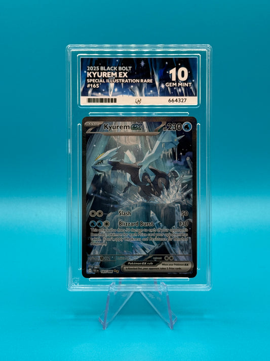 Pokémon TCG S&V Black Bolt: Kyurem Ex 165/086 ACE GEM MINT 10 (Special Illustration Rare)