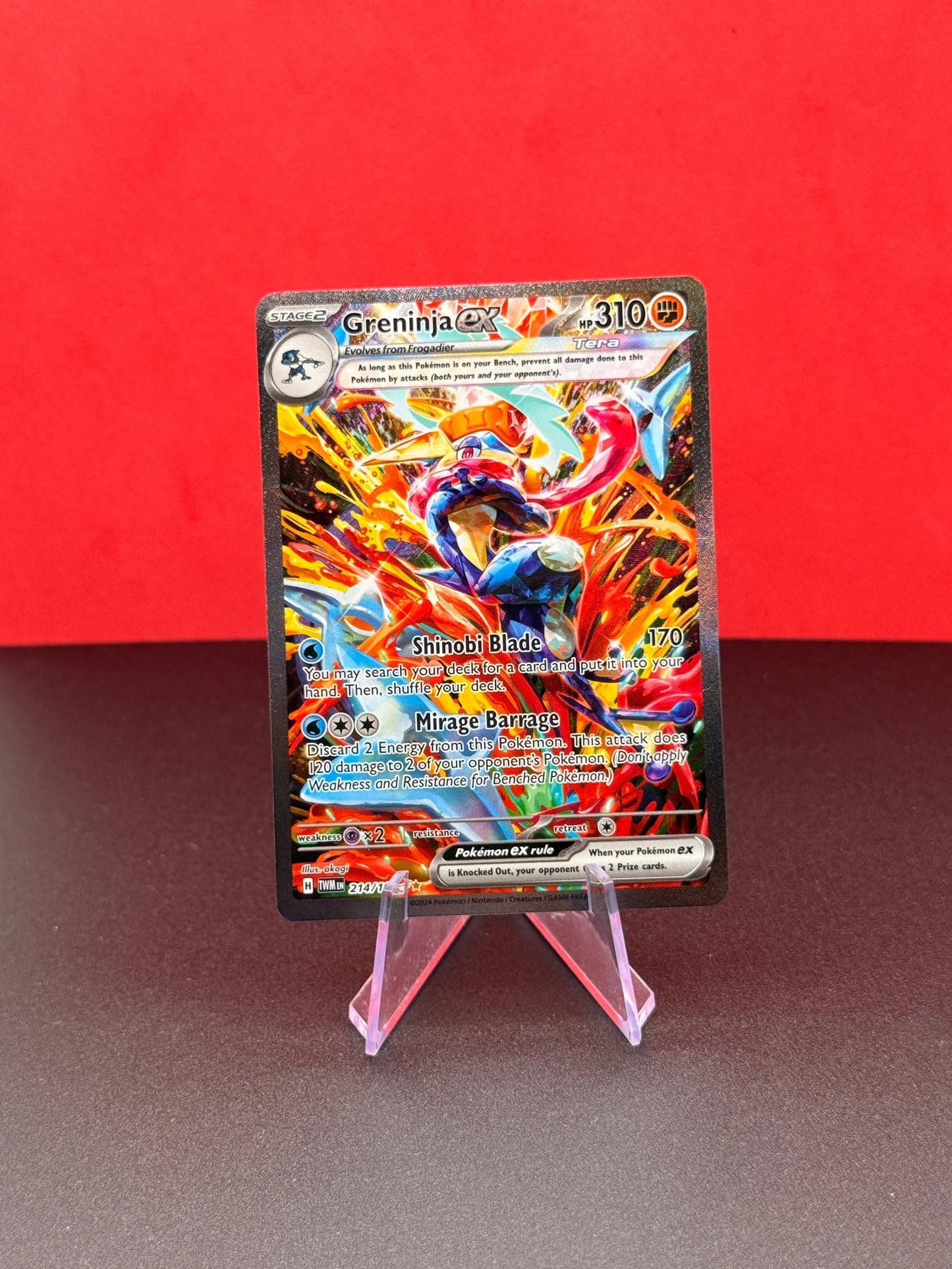 Pokémon TCG S&V Twilight Masquerade: Greninja Ex 214/167 (Special Illustration Rare)