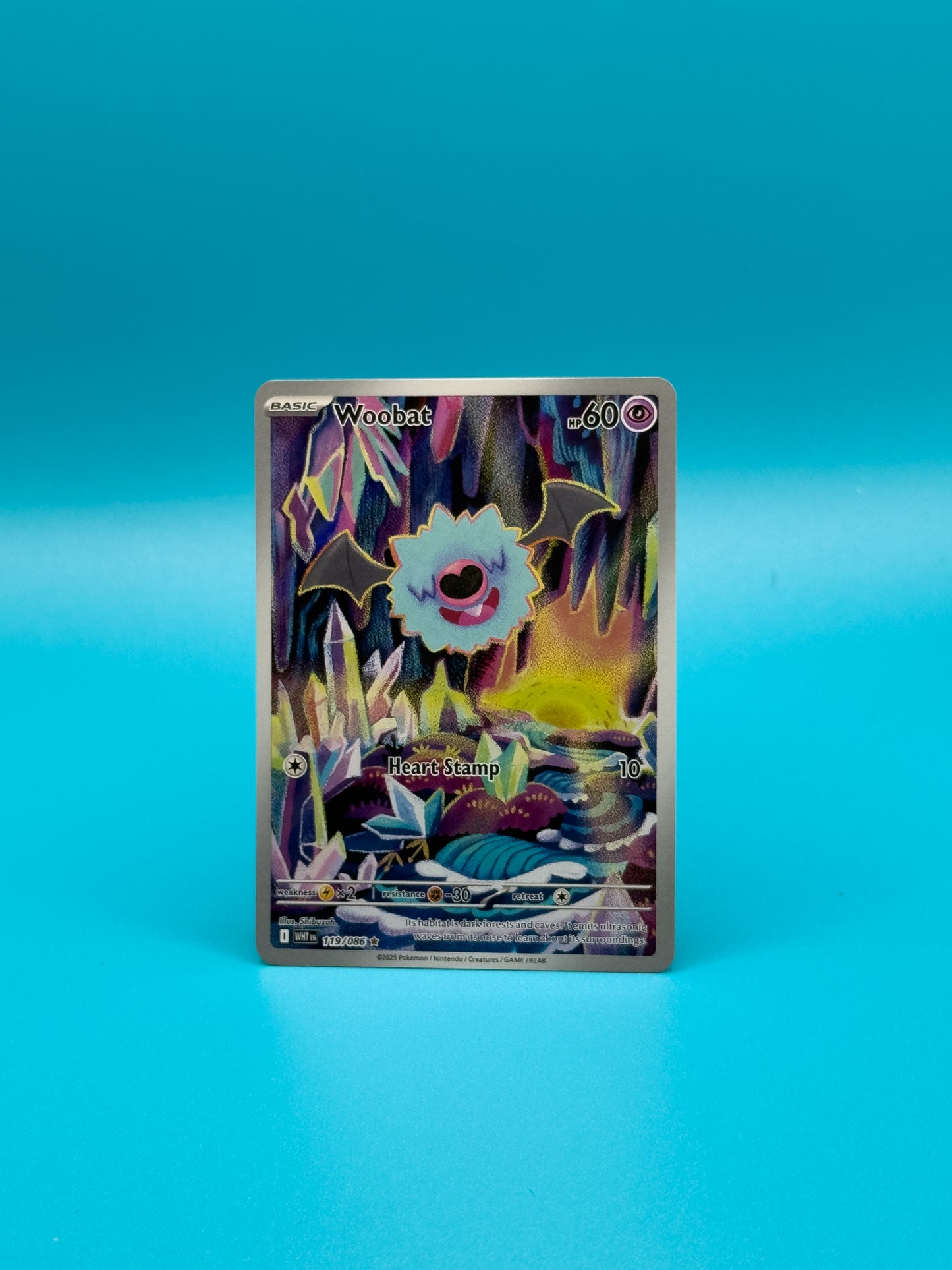 Pokémon TCG S&V White Flare: Woobat 119/086 (Illustration Rare)