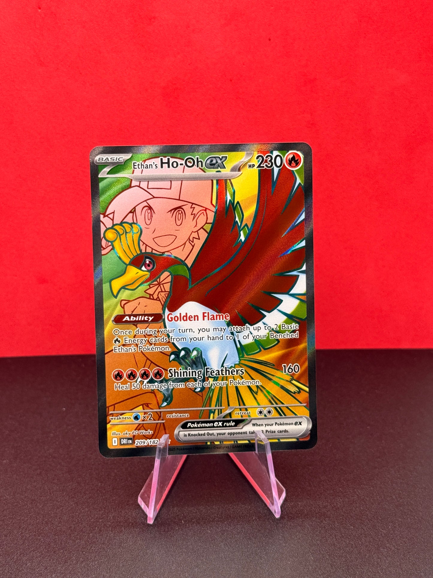 Pokémon TCG S&V Destined Rivals: Ethan's Ho-Oh Ex 209/182 (Full Art)
