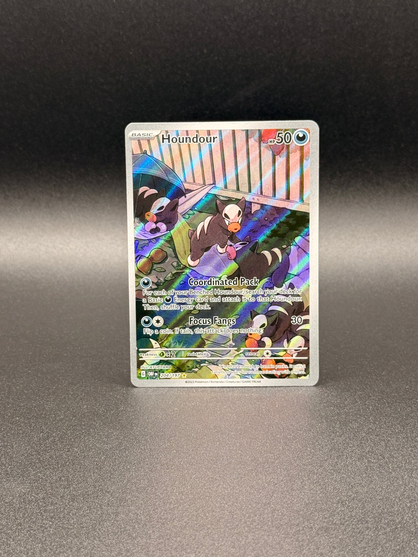 Pokémon TCG S&V Obsidian Flames: Houndour 204/197 (Illustration Rare)