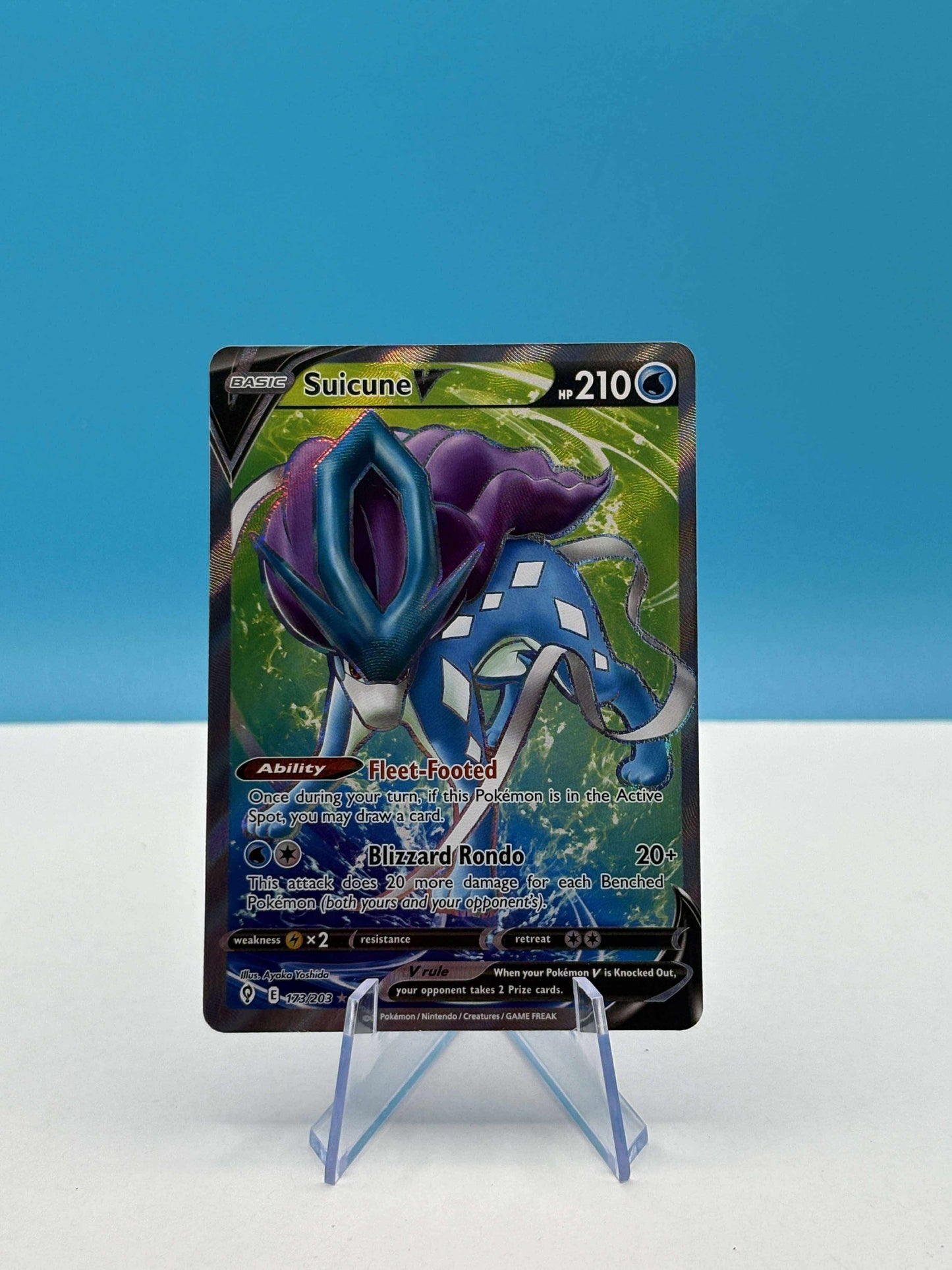 Pokémon TCG S&S Evolving Skies: Suicune V 173/203 (Full Art)