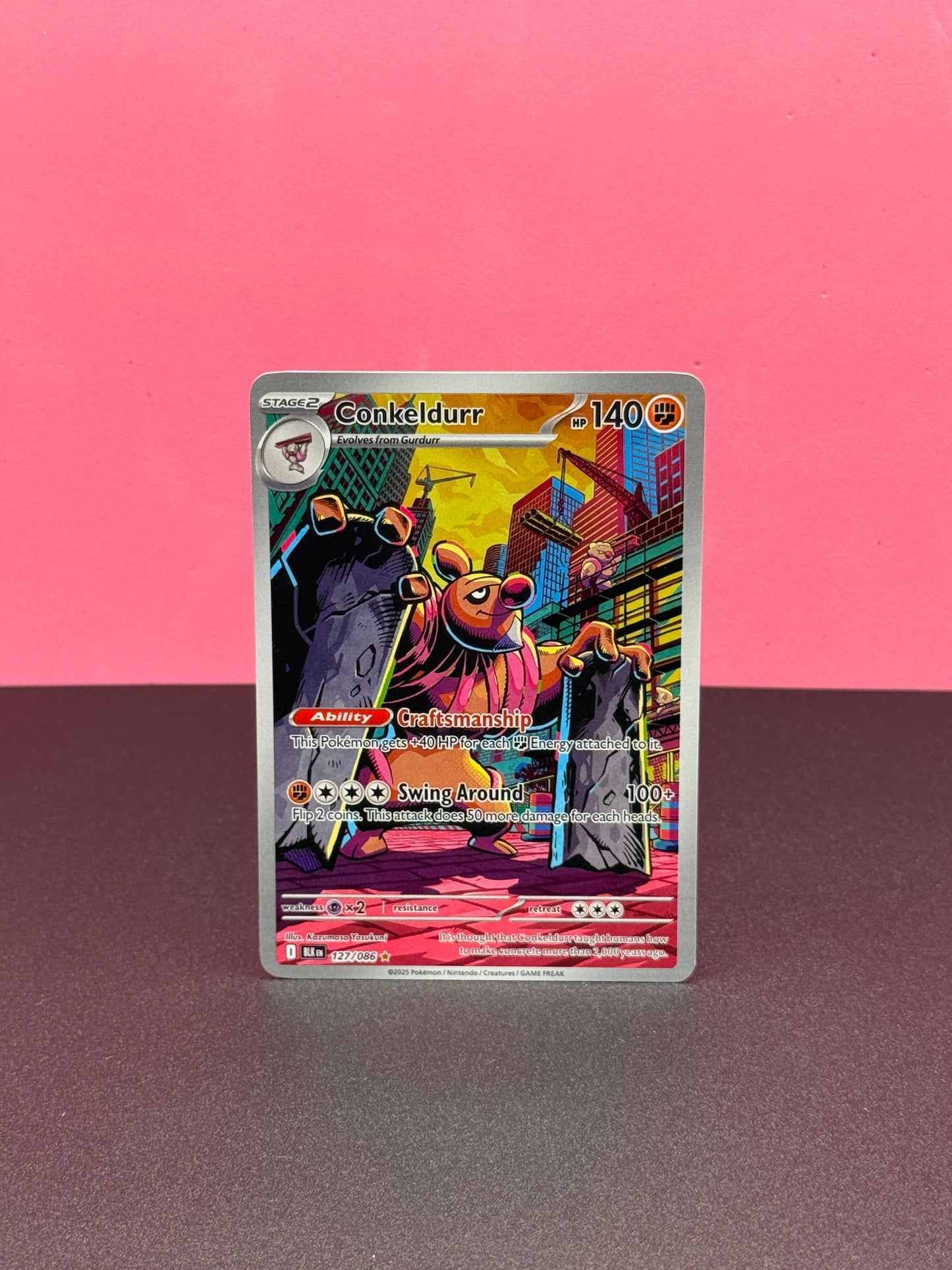 Pokémon TCG S&V Black Bolt: Conkeldurr 127/086 (Illustration Rare)