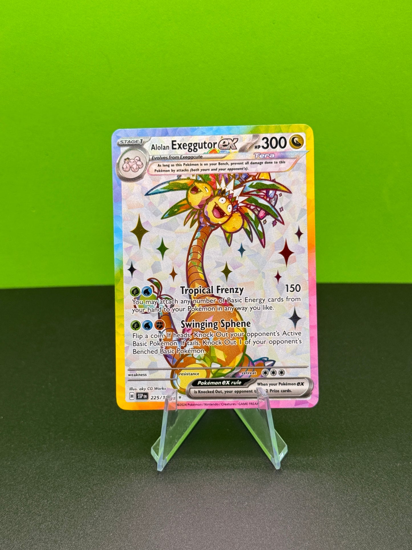Pokémon TCG S&V Surging Sparks: Alolan Exeggutor Ex 225/191 (Full Art)
