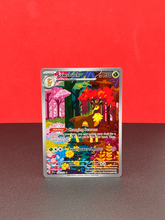 Pokémon TCG S&V Temporal Forces: Sawsbuck 166/162 (Illustration Rare)
