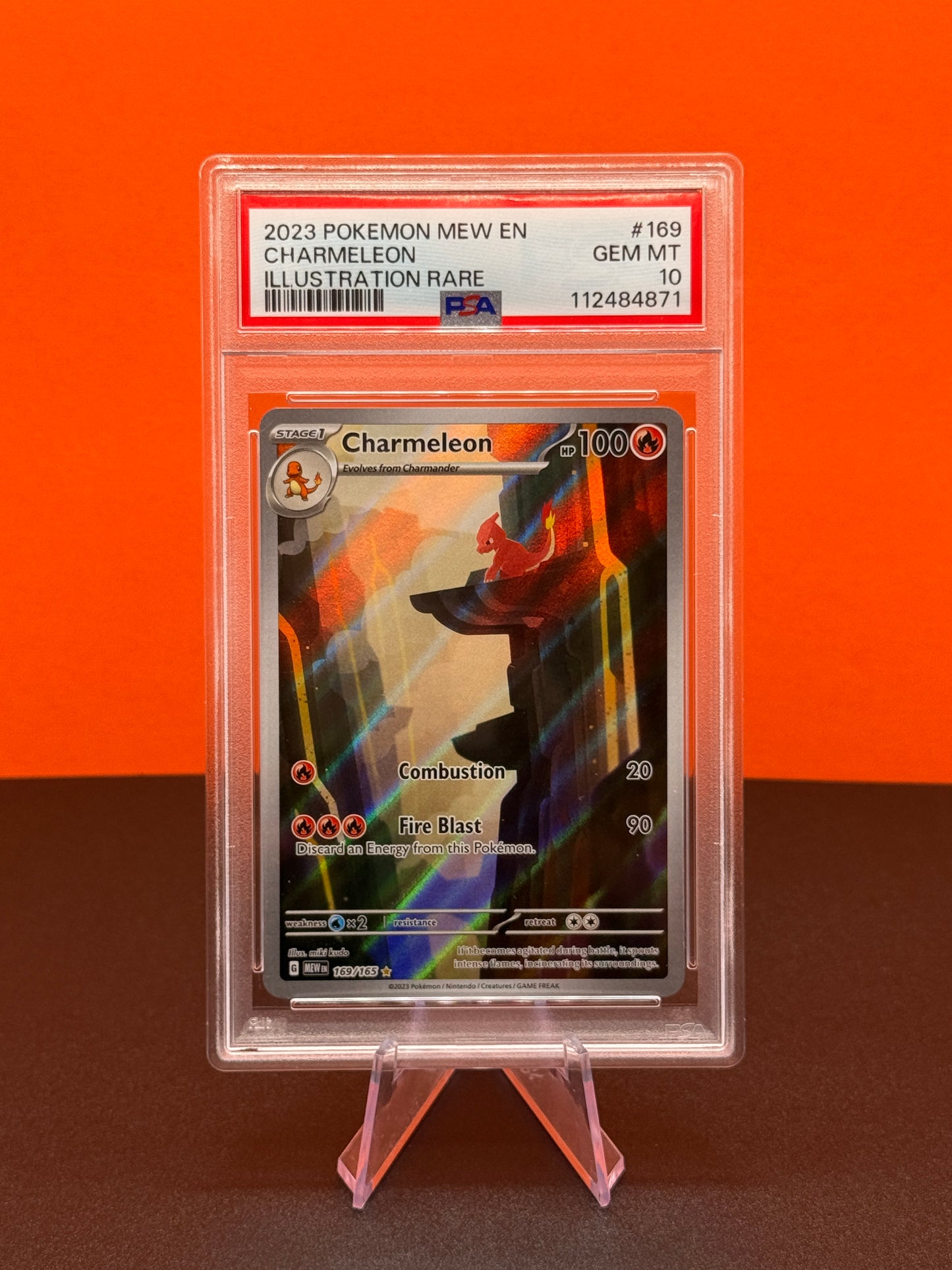 Pokémon TCG S&V 151: Charmeleon 169/165 PSA GEM MINT 10 (Illustration Rare)