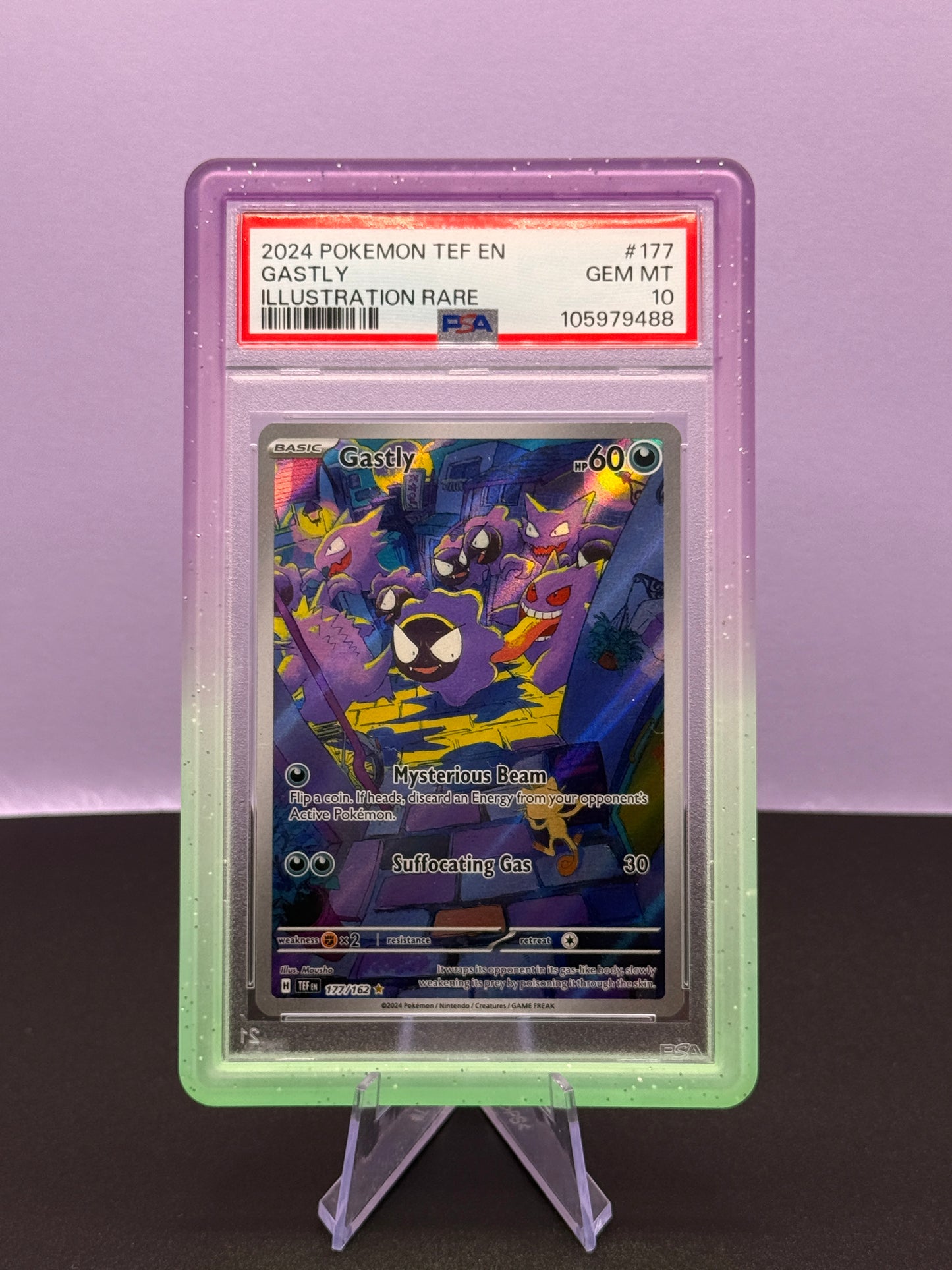 Pokémon TCG S&V Temporal Forces: Gastly 177/162 PSA GEM MINT 10 (Illustration Rare)