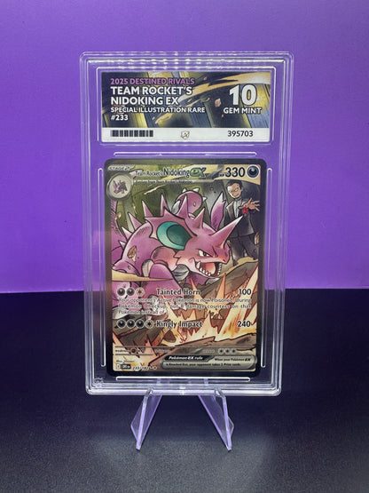 Pokémon TCG Destined Rivals: Team Rocket's Nidoking SIR (ACE GEM MINT 10)