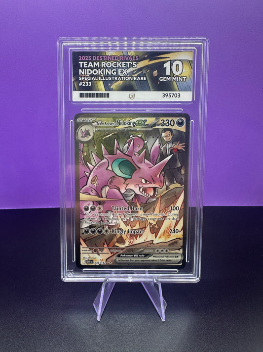 Pokémon TCG Destined Rivals: Team Rocket's Nidoking SIR (ACE GEM MINT 10)