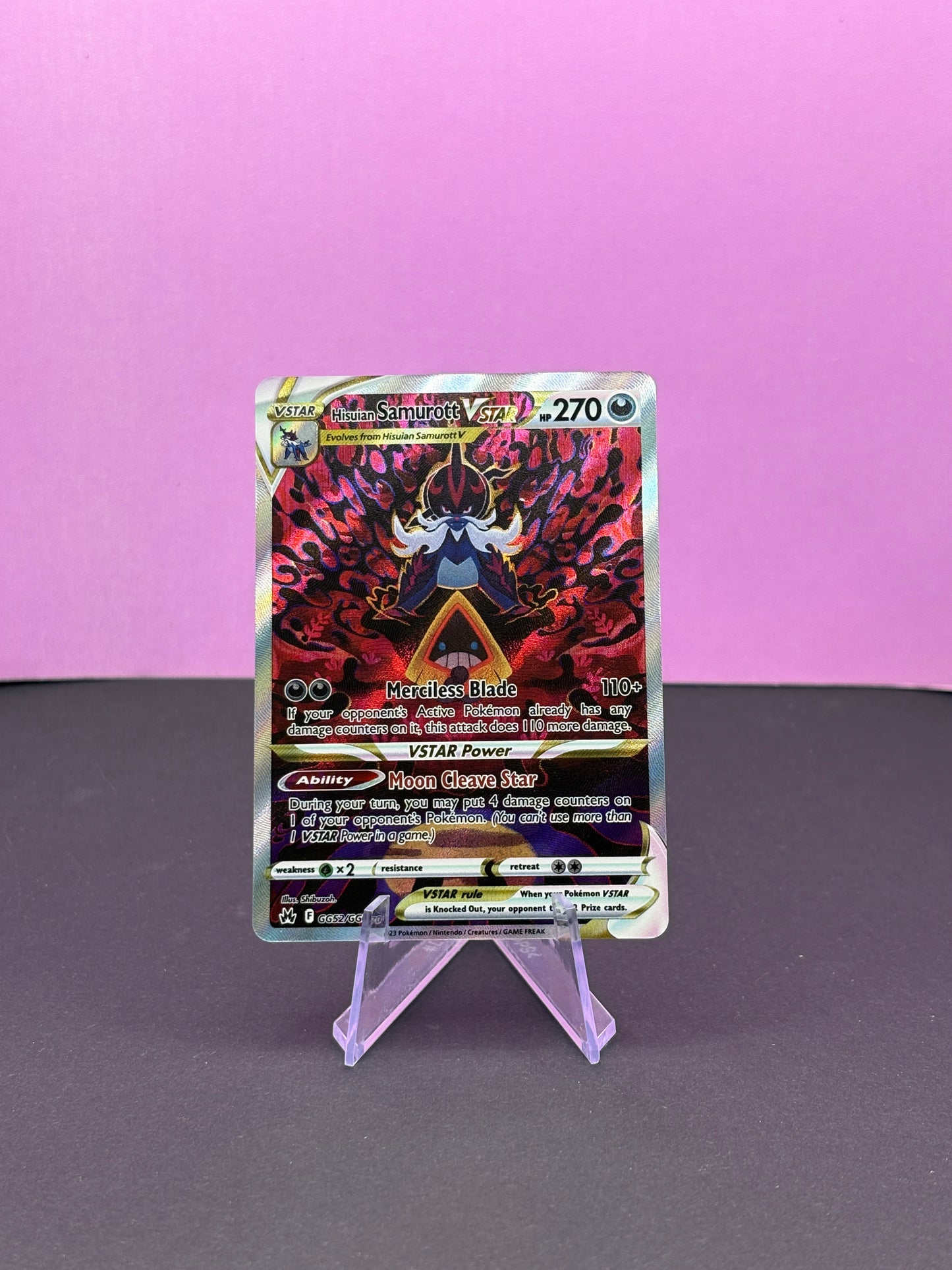 Pokémon TCG SWSH Crown Zenith: Hisuian Samurott Vstar GG52/GG70
