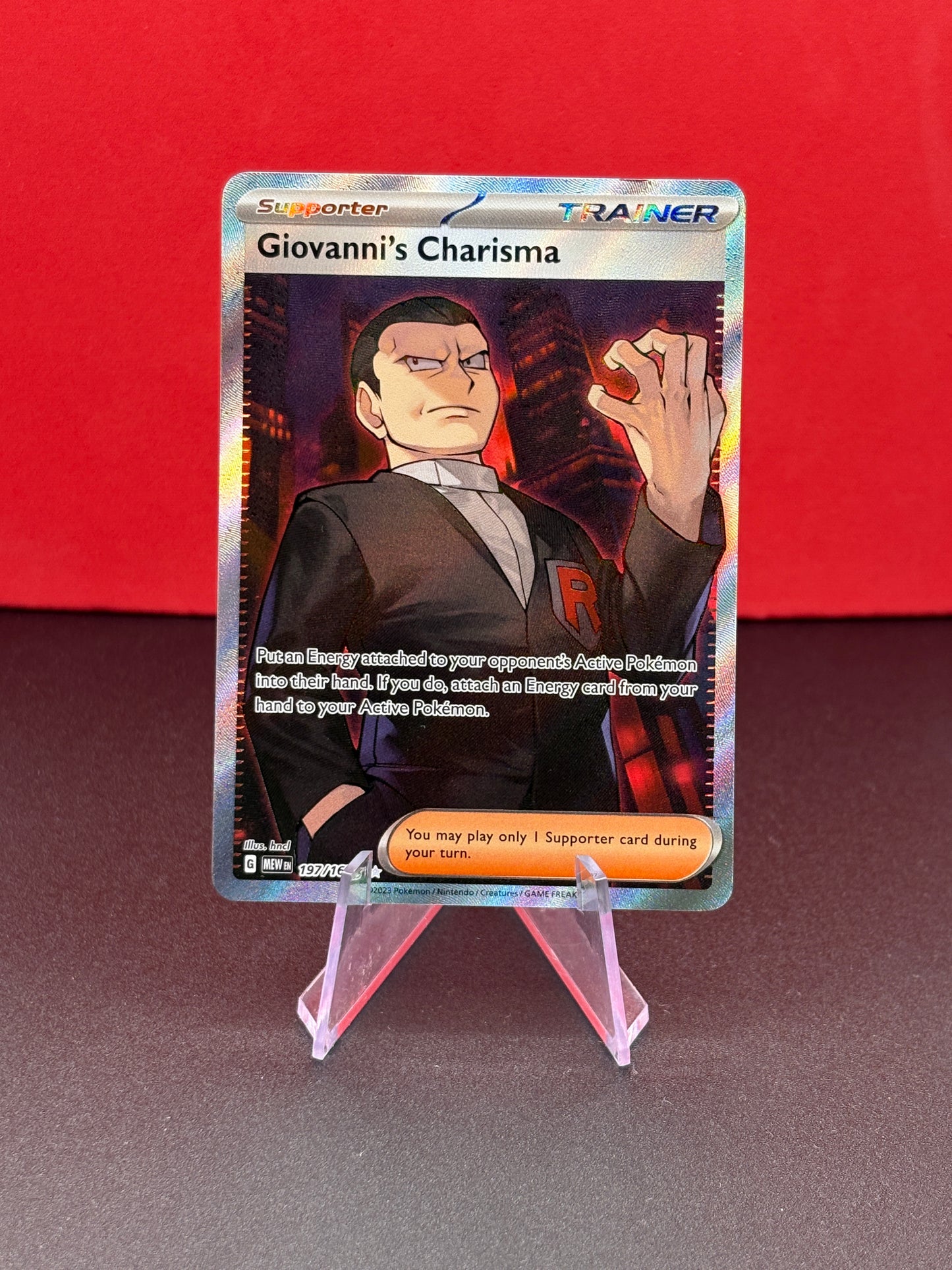 Pokémon TCG S&V 151: Giovanni's Charisma 197/165 (Ultra Rare)