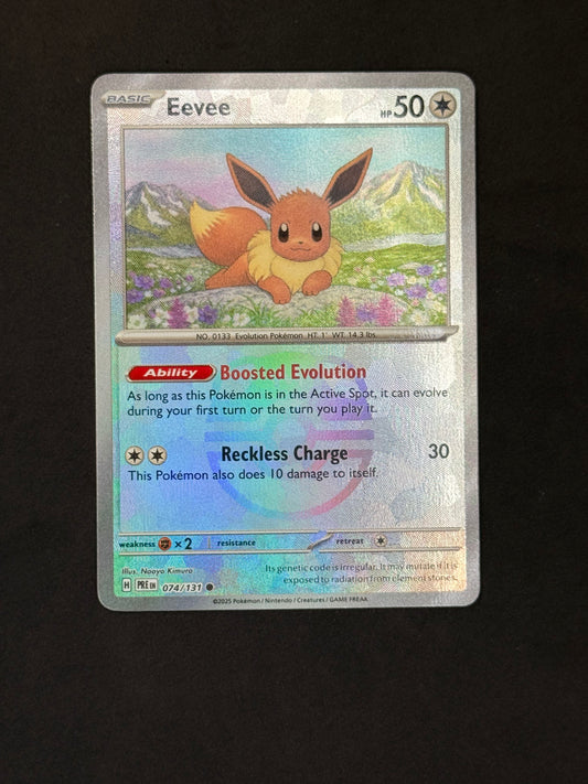 Pokémon S&V Prismatic Evolutions: Eevee 074/131 (Master Ball Pattern)
