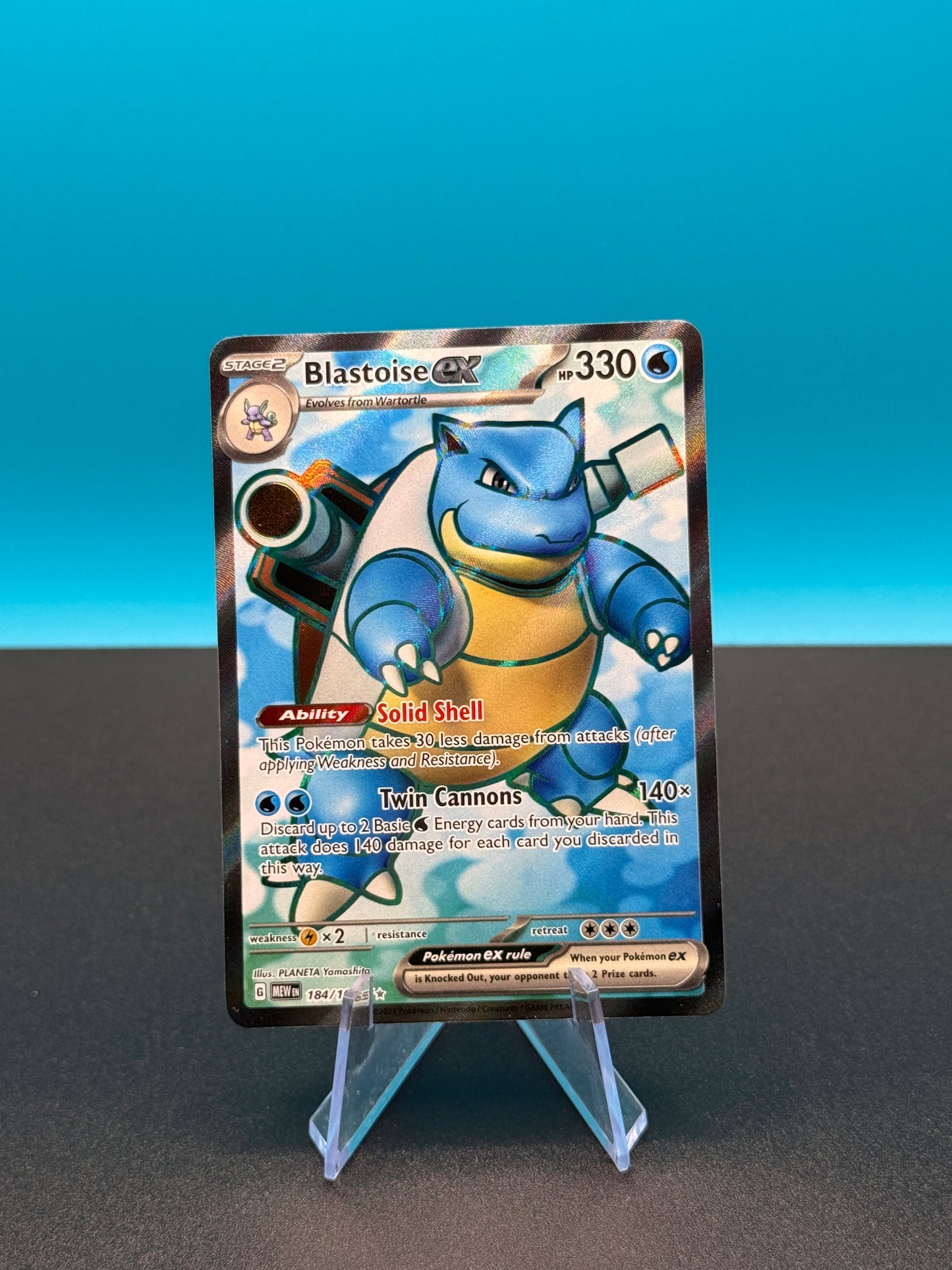 Pokémon TCG S&V 151: Blastoise Ex 184/165 (Full Art)