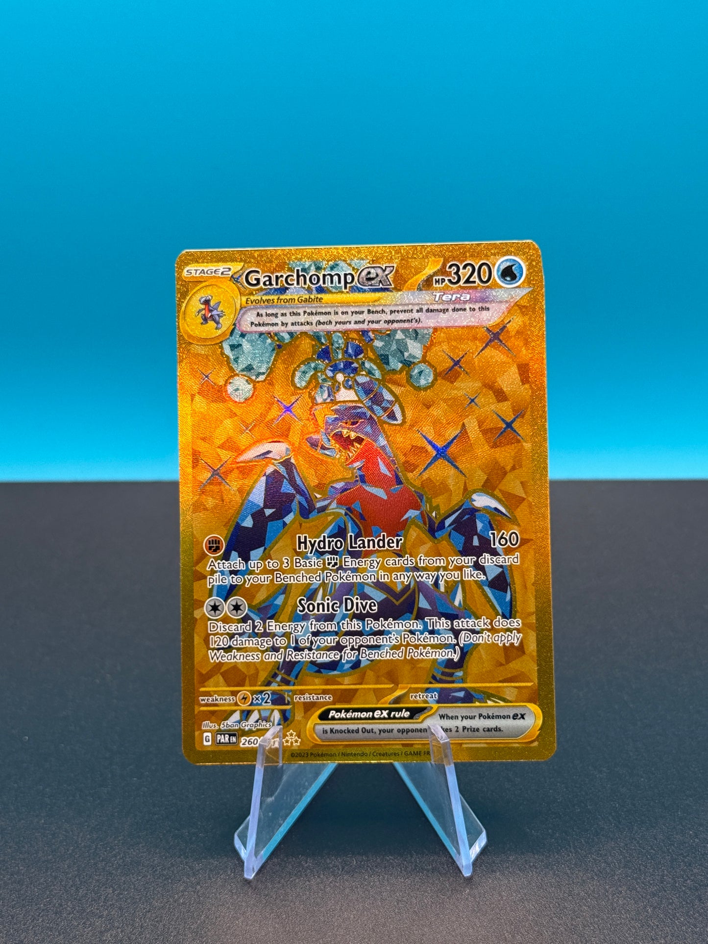 Pokémon TCG S&V Paradox Rift: Garchomp Ex 260/182 (Hyper Rare)