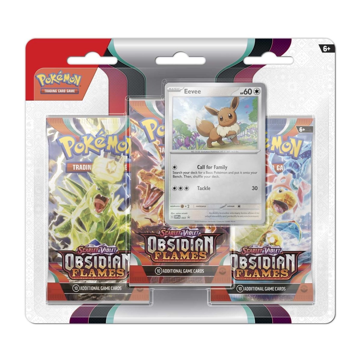 Pokémon TCG: Scarlet & Violet-Obsidian Flames Triple Blister & Eevee Promo Card