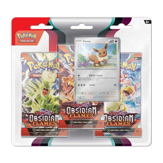 Pokémon TCG: Scarlet & Violet-Obsidian Flames Triple Blister & Eevee Promo Card