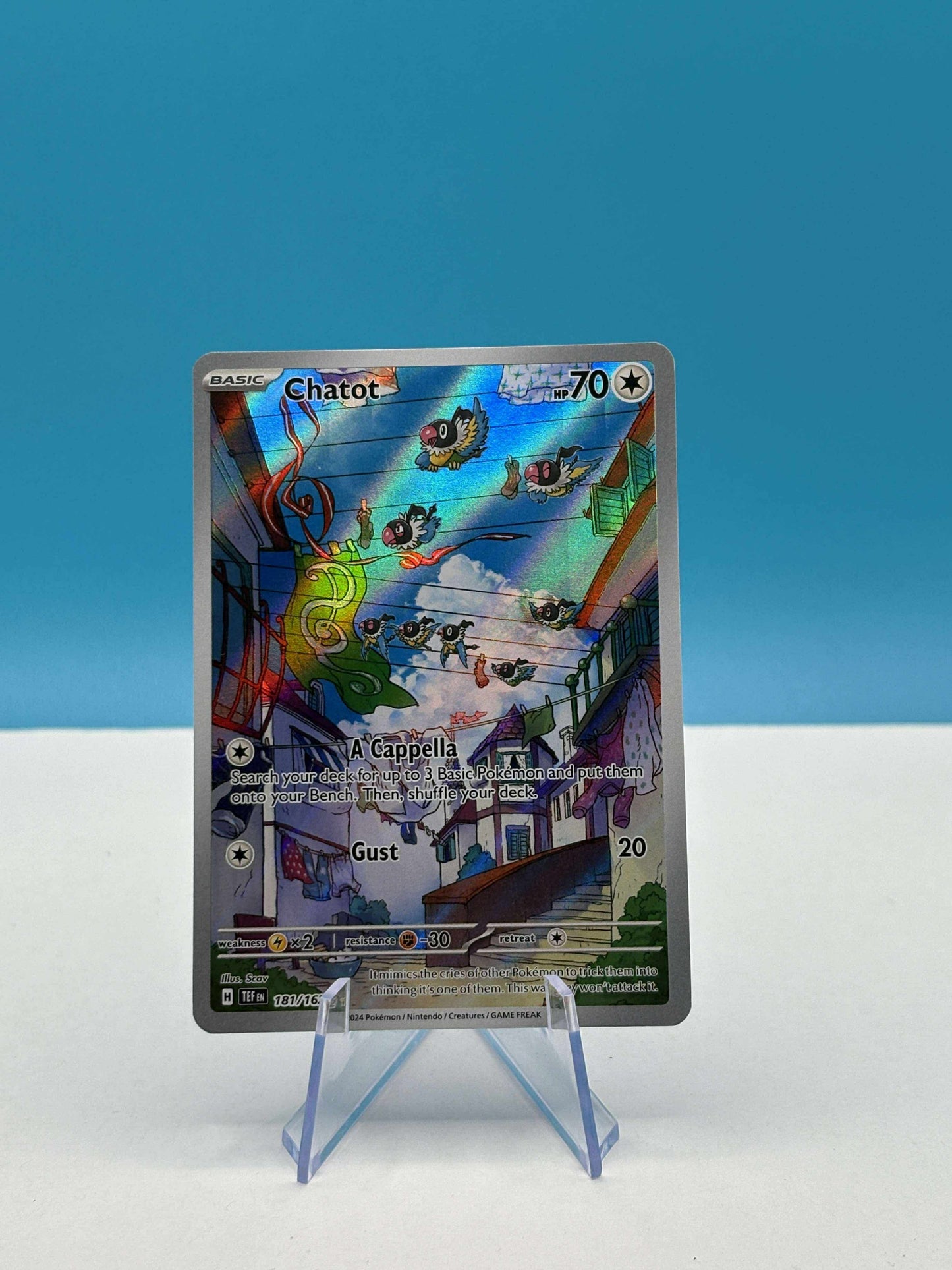 Pokémon TCG S&V Temporal Forces: Chatot 181/162 (Illustration Rare)